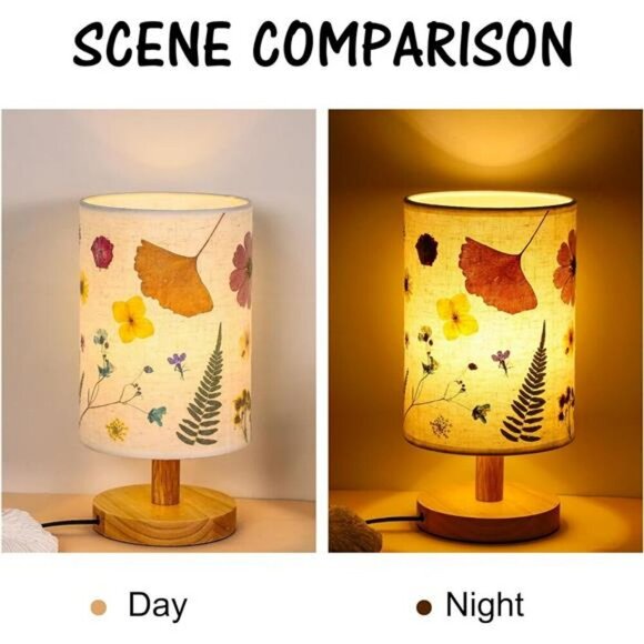 Flower Table Lamp LED Night Light Bedside Gift for Mom Wife Women Decor - Picture 4 of 7